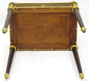 A Very Fine French 19th Century Ormolu-mounted Mahogany and kingwood Table à écrire ( Writing Table ) in the Louis XVI Style