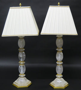 A Pair of Rock Crystal Lamps