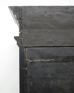 North Italian Ebonized Marquetry Inlaid Vitrine Cabinet Illuminated