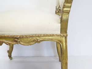 A Set of Six 19th Century Italian Giltwood Chairs