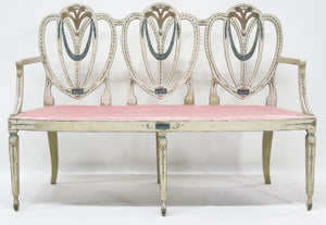 Georgian Style Triple Chair Back Settee