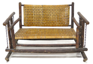 American Rustic Old Hickory Porch Glider / Loveseat