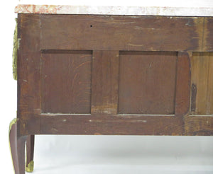A French Ormolu-mounted Amaranth, Kingwood, Bois Satine, and Burr-amboyna Commode