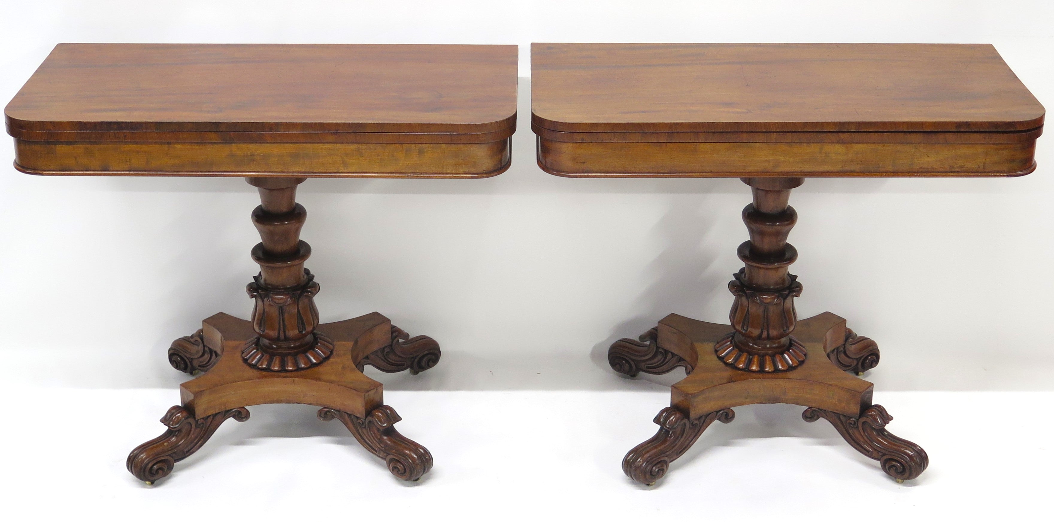 A Matched Pair of William IV Rosewood Games Tables