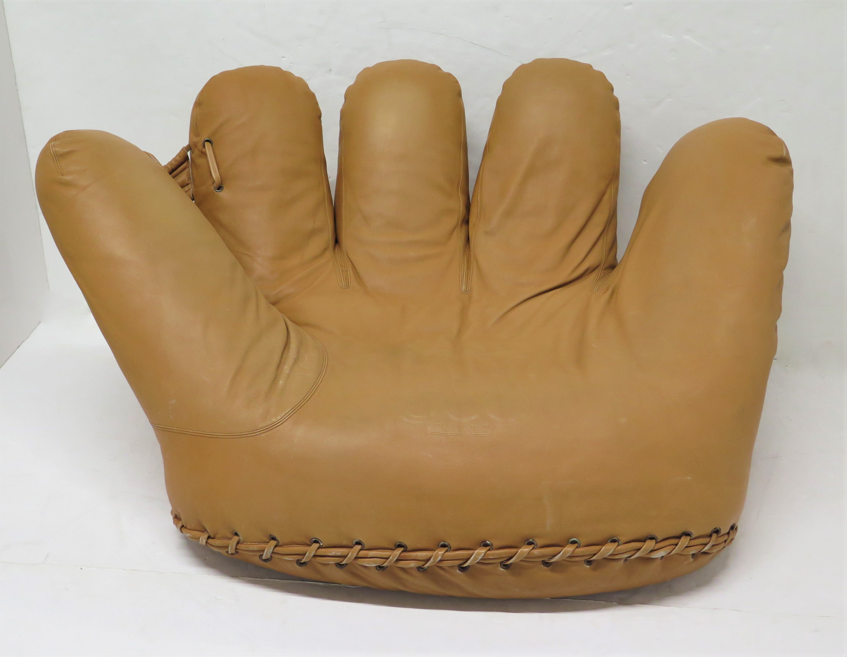 JOE Baseball Glove Armchair Designed By De Pas, and Lomanzi
