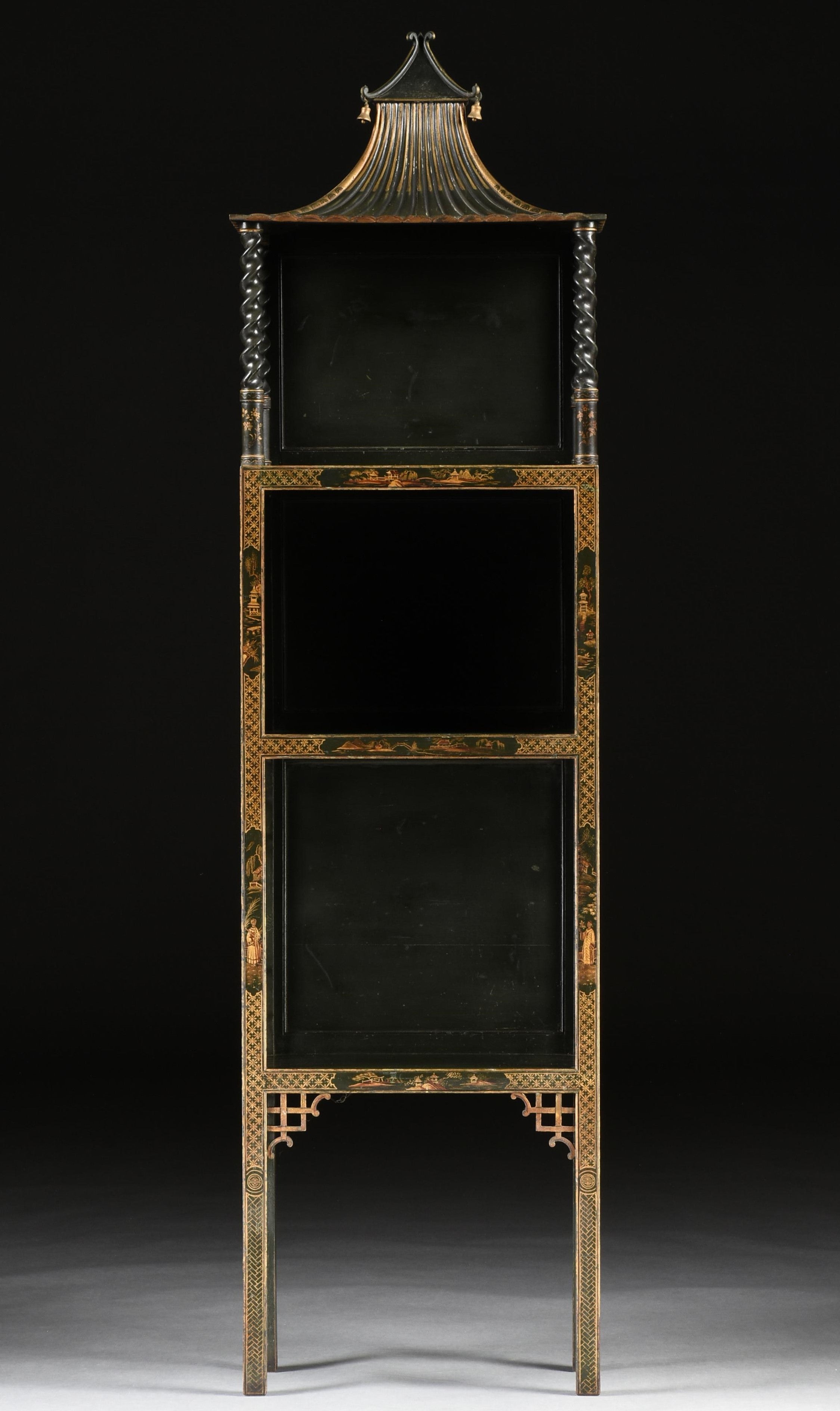 Chinese Chippendale-Style Pagoda Etagere