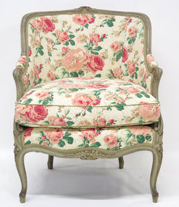 A Beautiful Louis XV Style Painted Bergere
