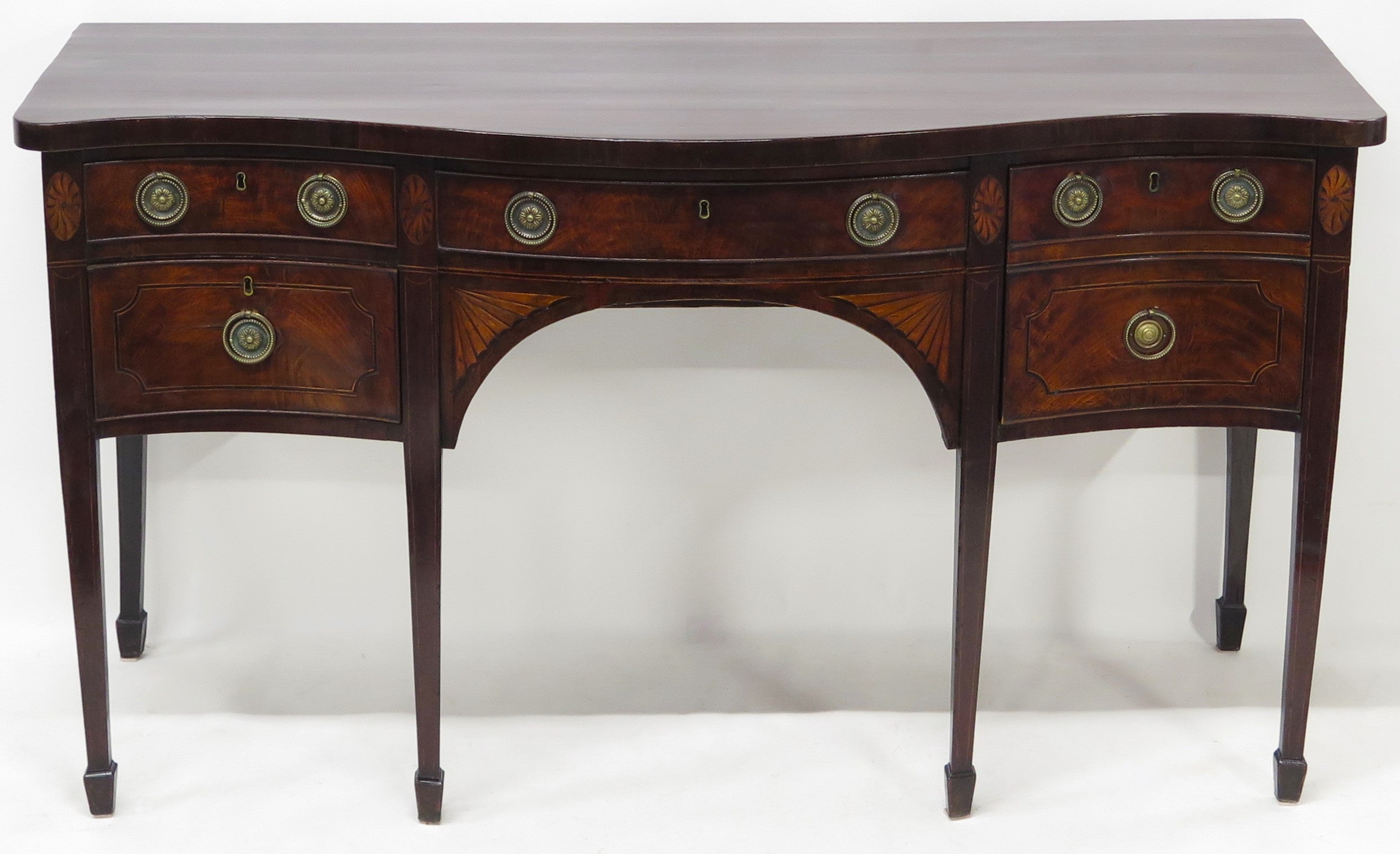 A George III Serpentine Front Mahogany Sideboard