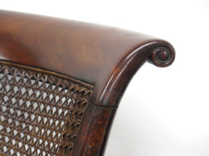 English Regency Caned Library Chair, possibly Gillows