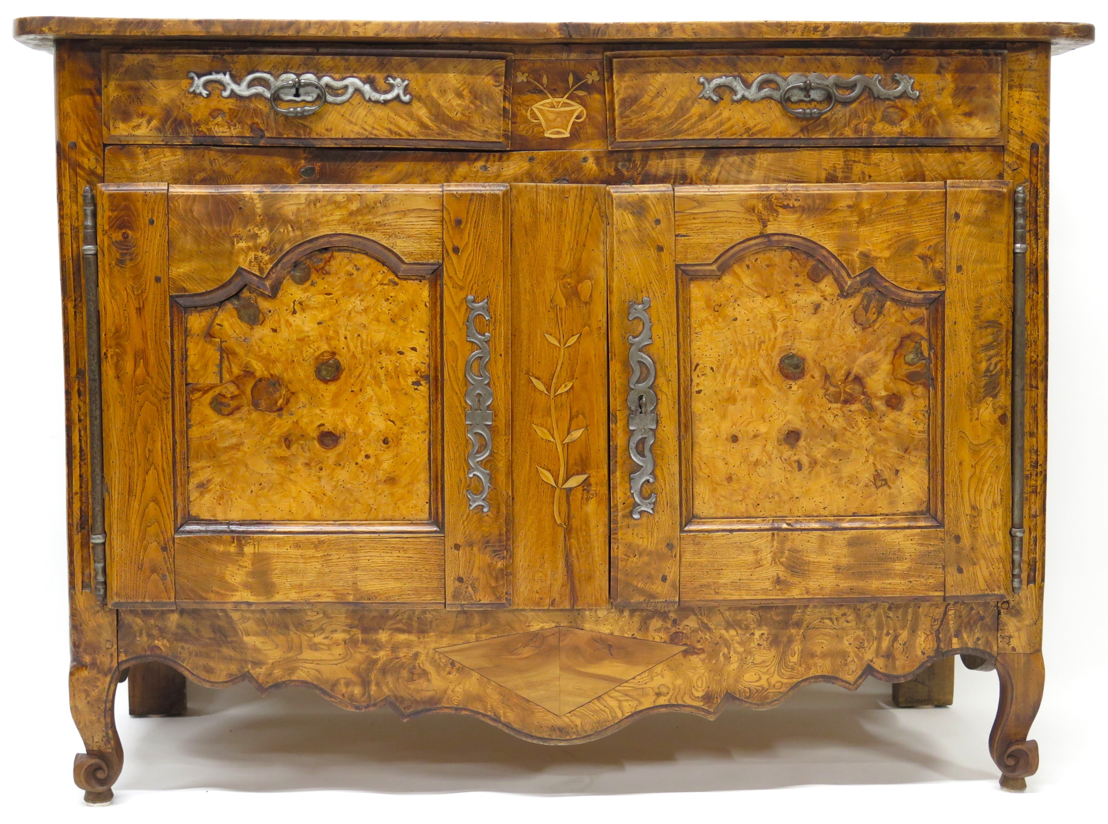 French Burled Ash Buffet, Circa 1760