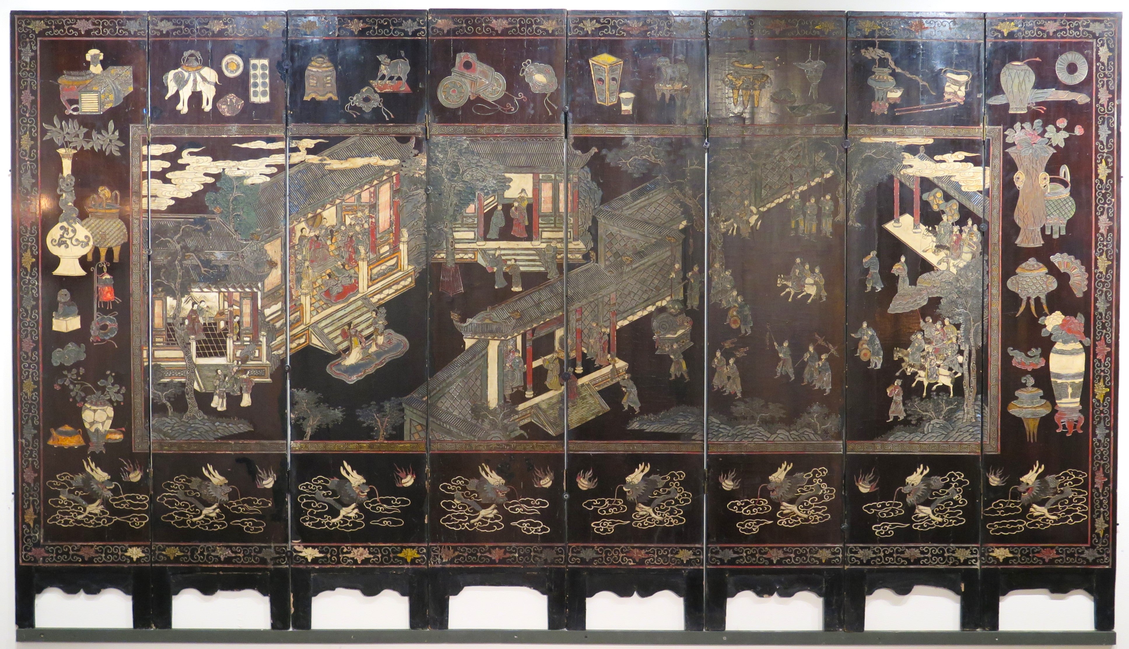 Chinese Coromandel 8 Panel Screen