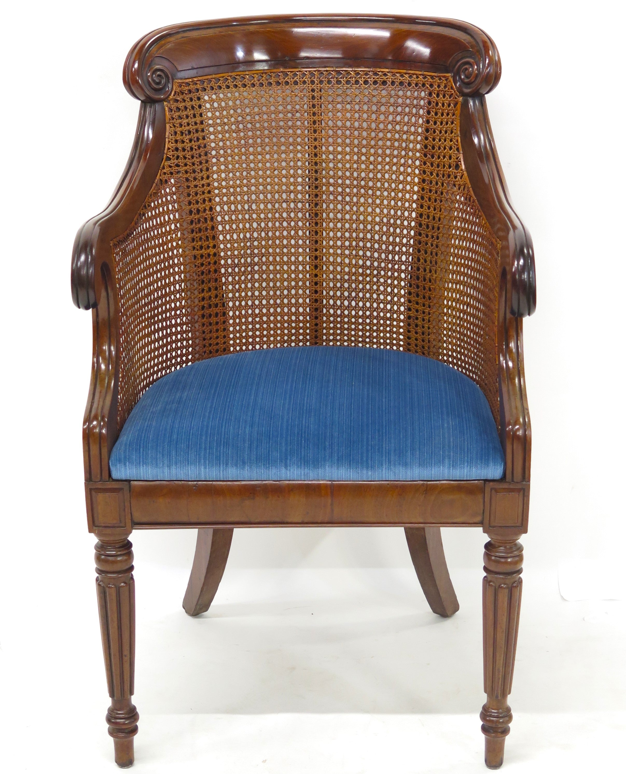 English Regency Mahogany Library Chair