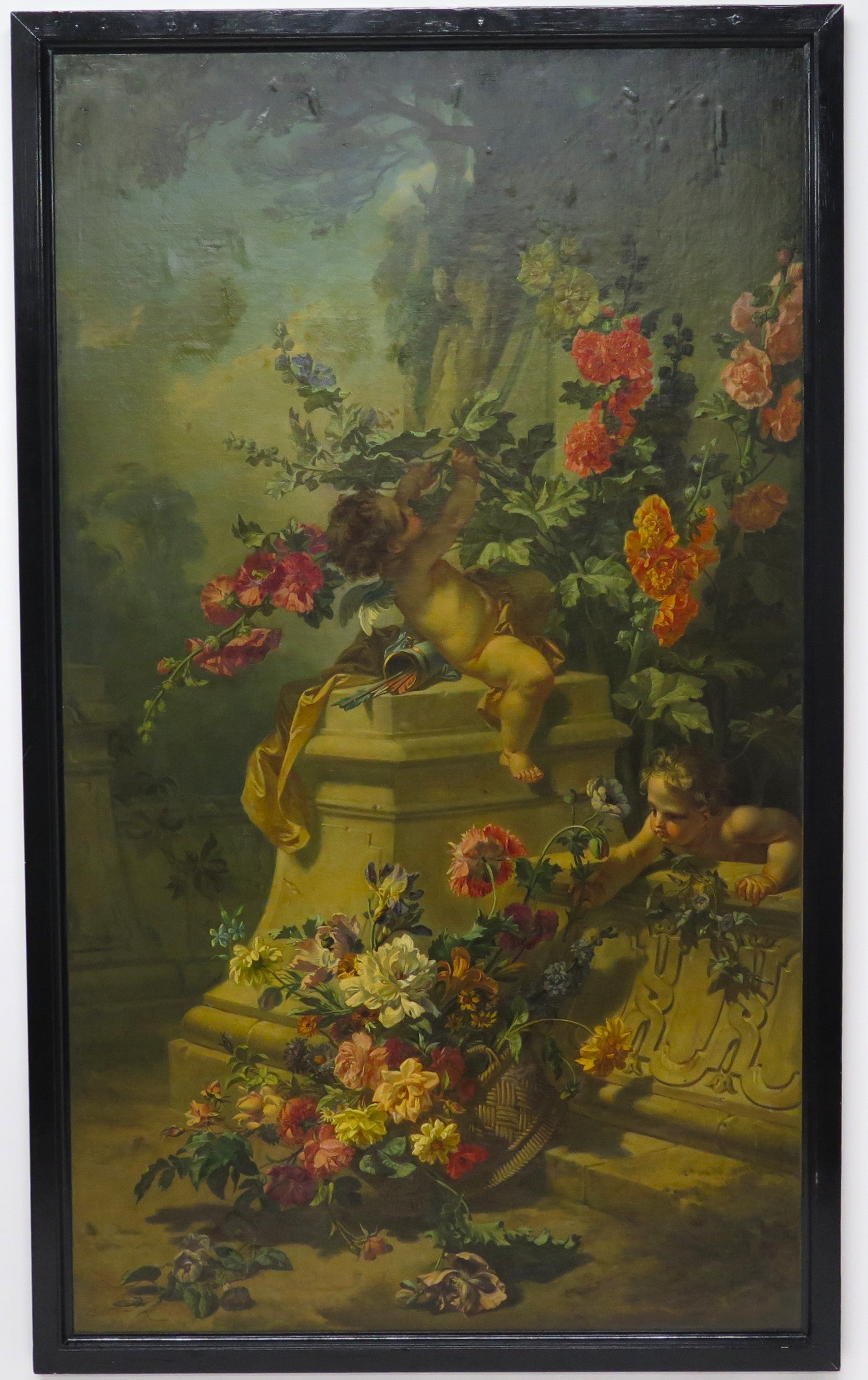 19th Century Oil on Canvas French Floral Still LIfe