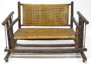 American Rustic Old Hickory Porch Glider / Loveseat