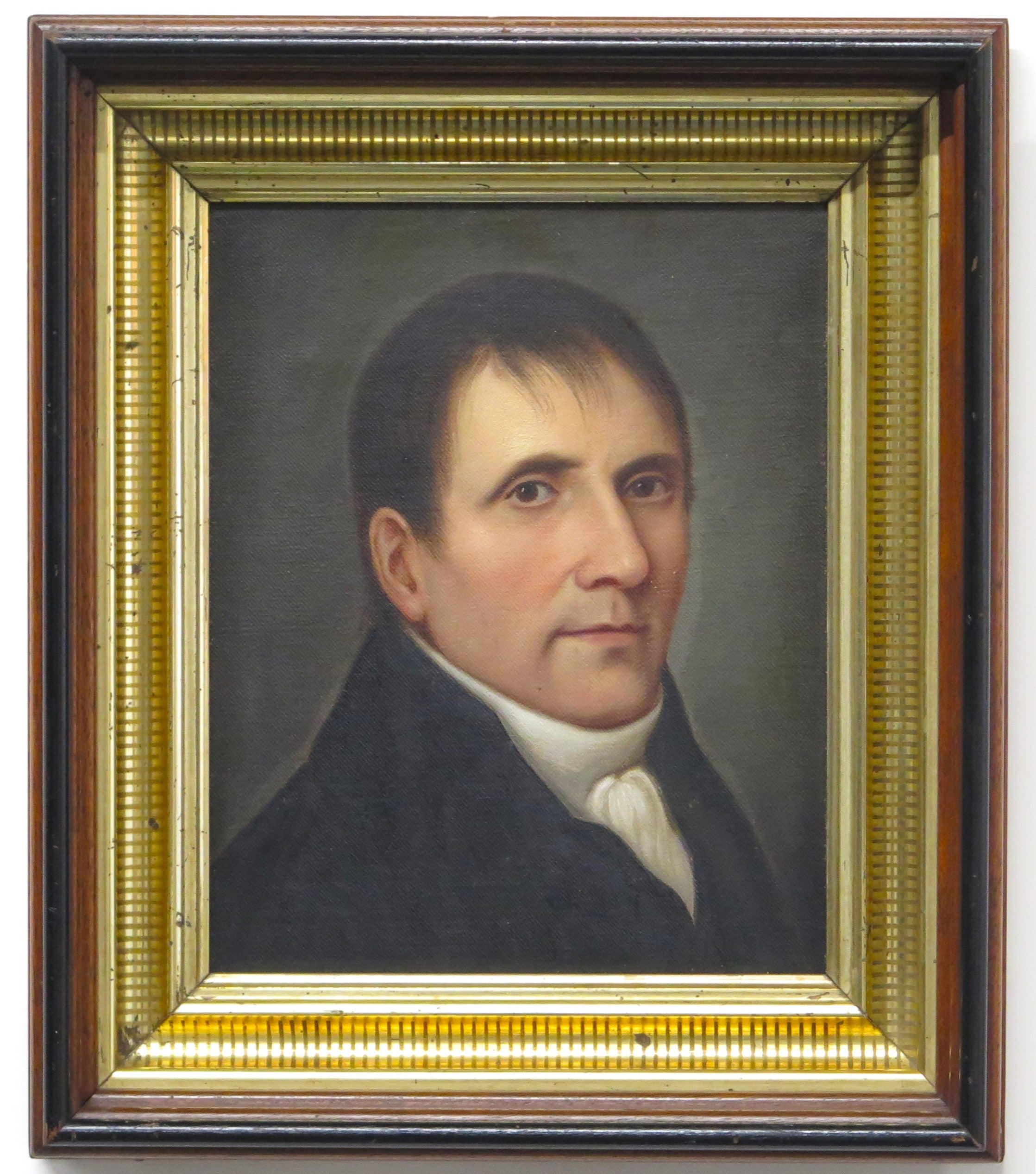 Early 19th Century Oil on Canvas Portrait of a Man
