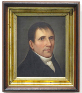 Early 19th Century Oil on Canvas Portrait of a Man