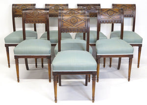 Set of Eight Neoclassical Chairs in the Style of Henri Jacob (French, 1753-1824)