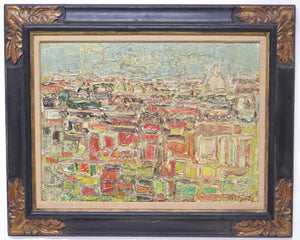 Oil on  Canvas of an  Abstract View of Rome by Andre Cottavoz ( French, 1922-2012 )