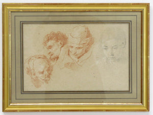 Study of Four Male Heads