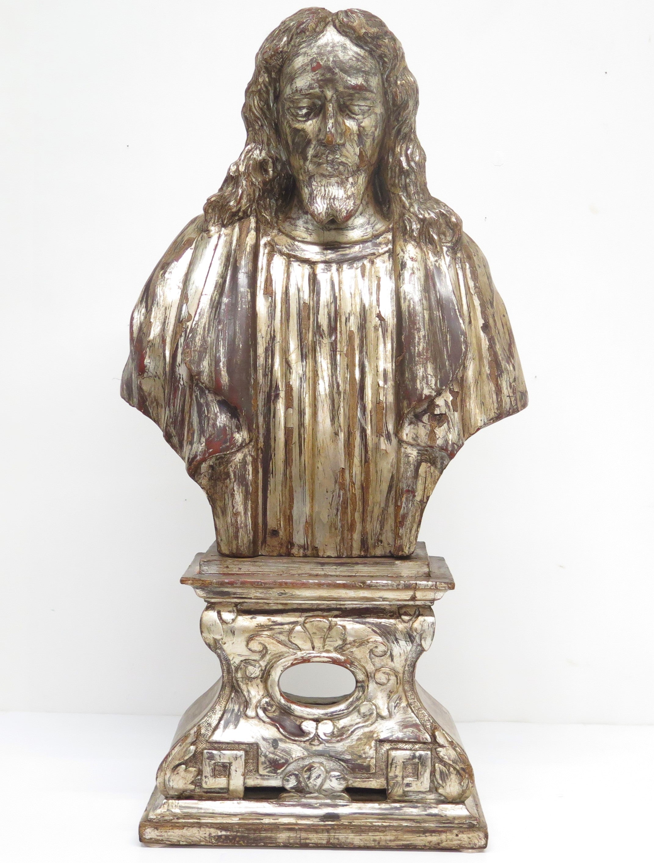 1# 18th Century Italian Silver Gilt Reliquary Bust