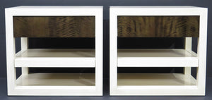 Pair of Highly Lacquered Side Table / Nightstands