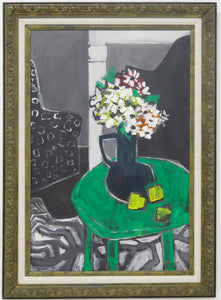 Modernist-Style Still Life Painting by Francine Neuwirth, 1968