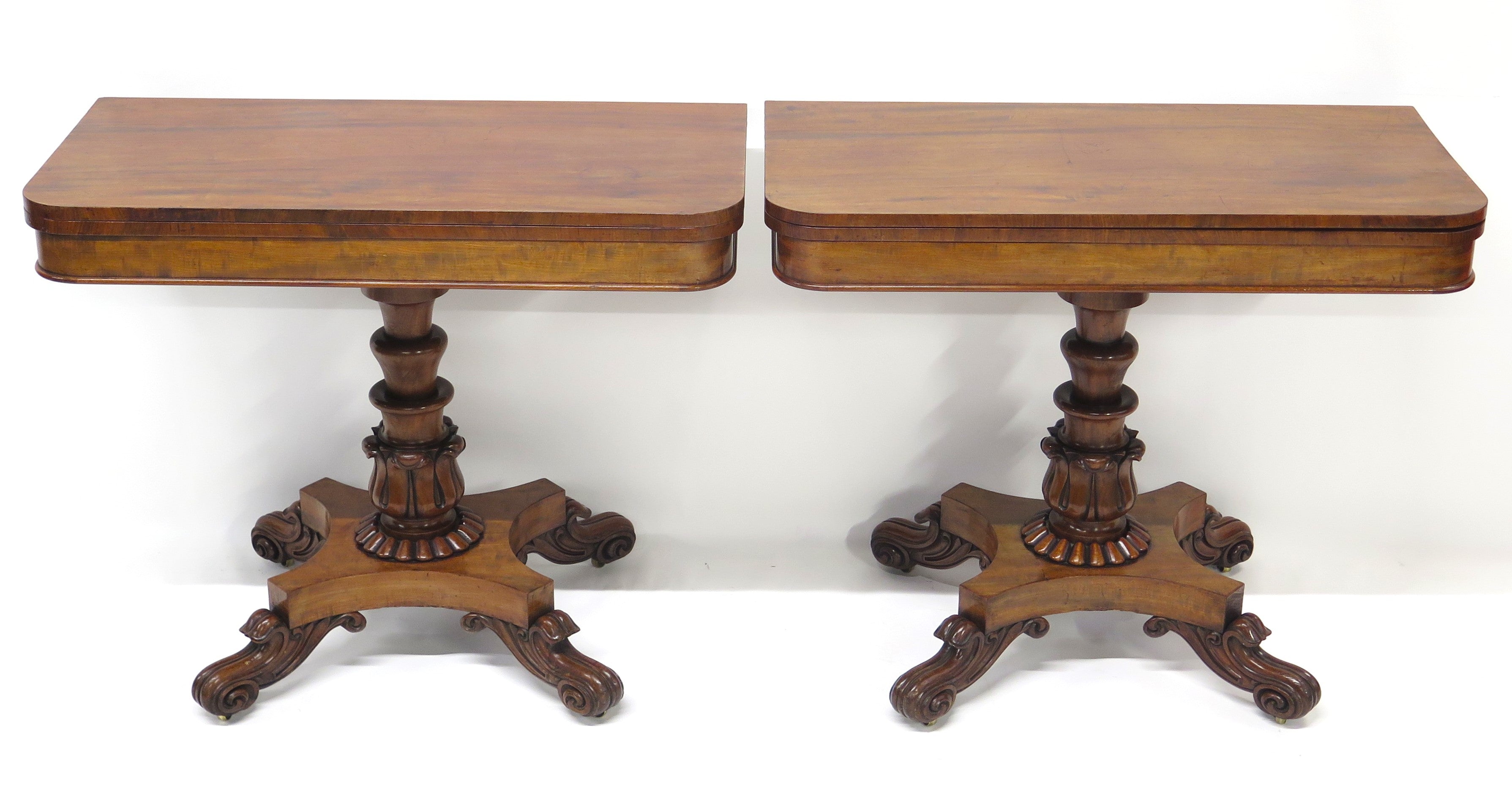A Matched Pair of William IV Rosewood Games Tables