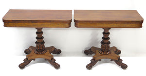 A Matched Pair of William IV Rosewood Games Tables