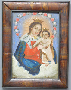 Our Lady Refugio of Sinners or Madonna and Child Retablo
