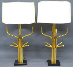 A Pair of Fine French Gilt Bronze Lamps