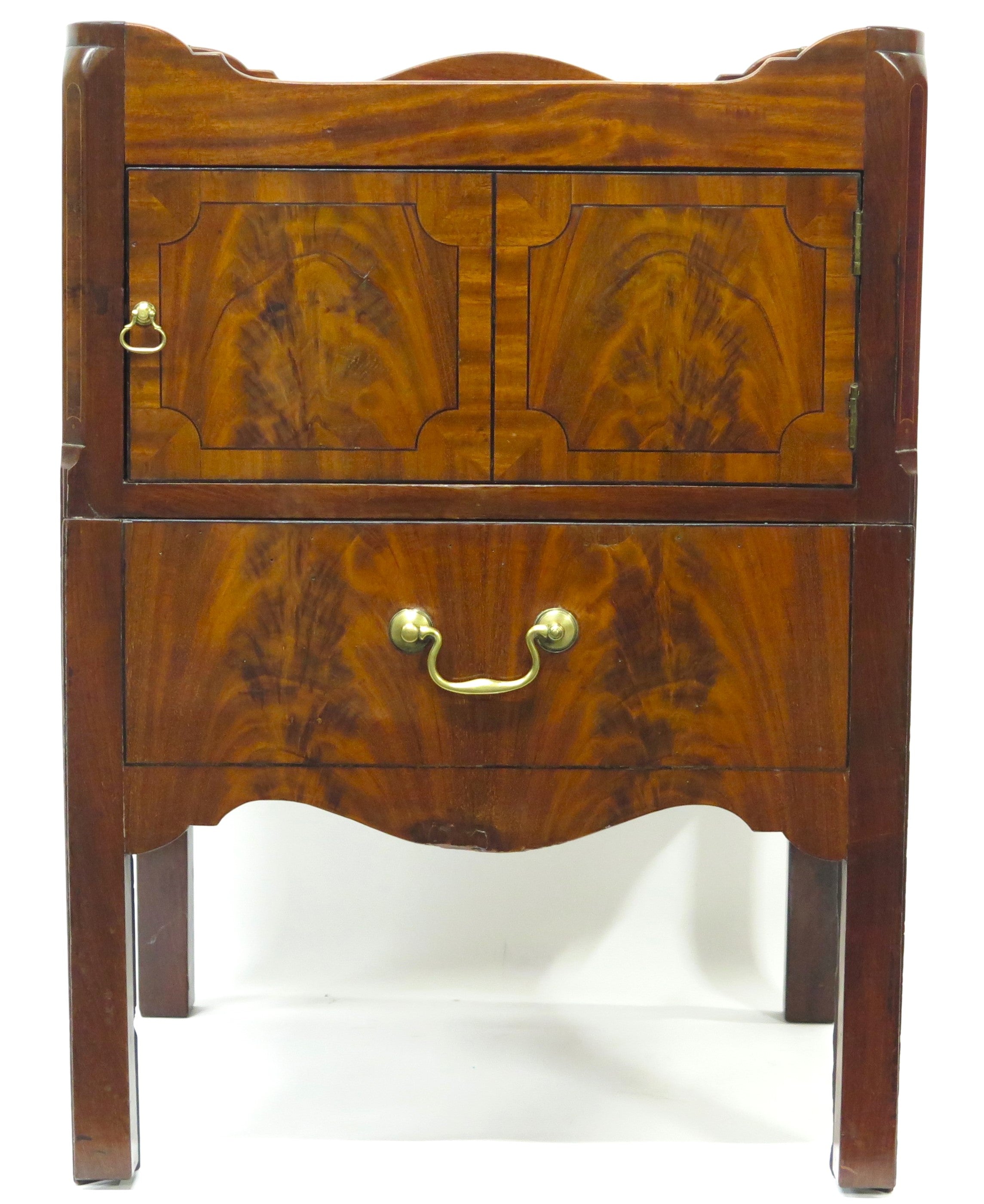 A George III Mahogany Bedside Cabinet