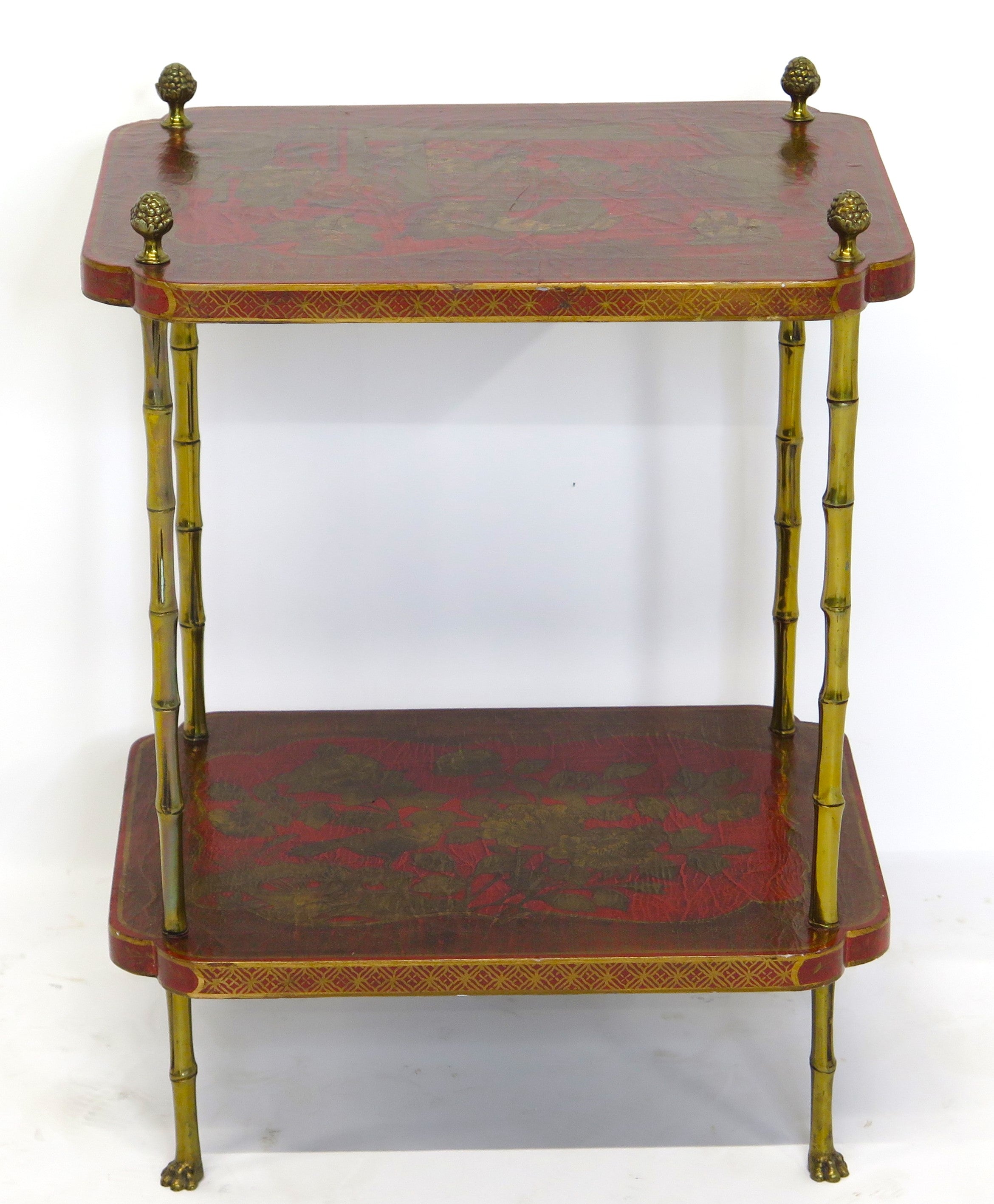 Maison Bagues Red Japanned Side Table