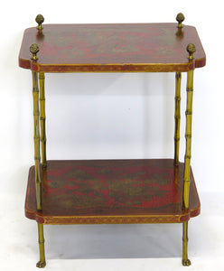 Maison Bagues Red Japanned Side Table