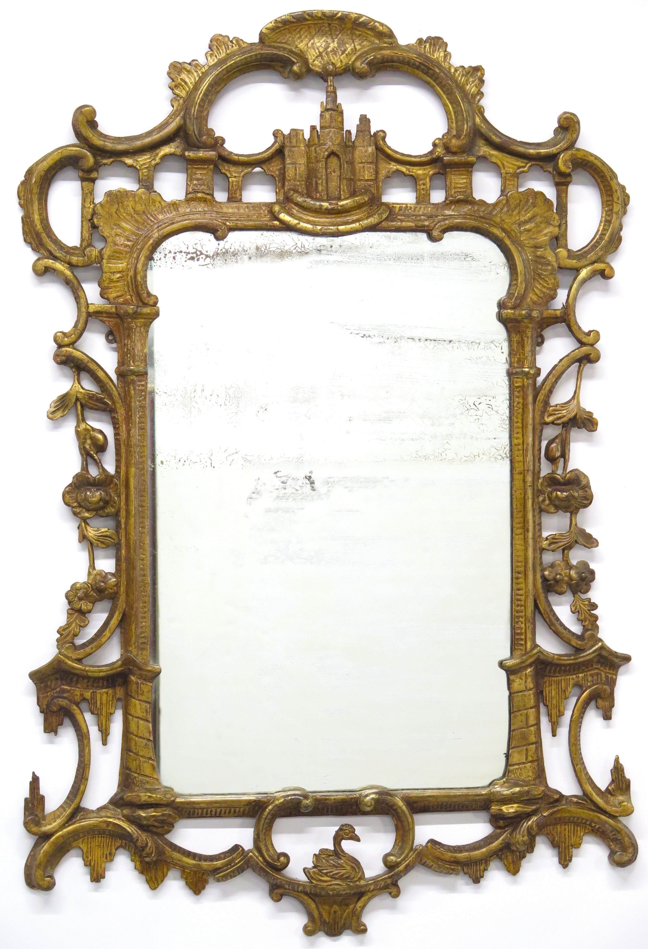 Mid-18th Century Irish Giltwood Wall Mirror