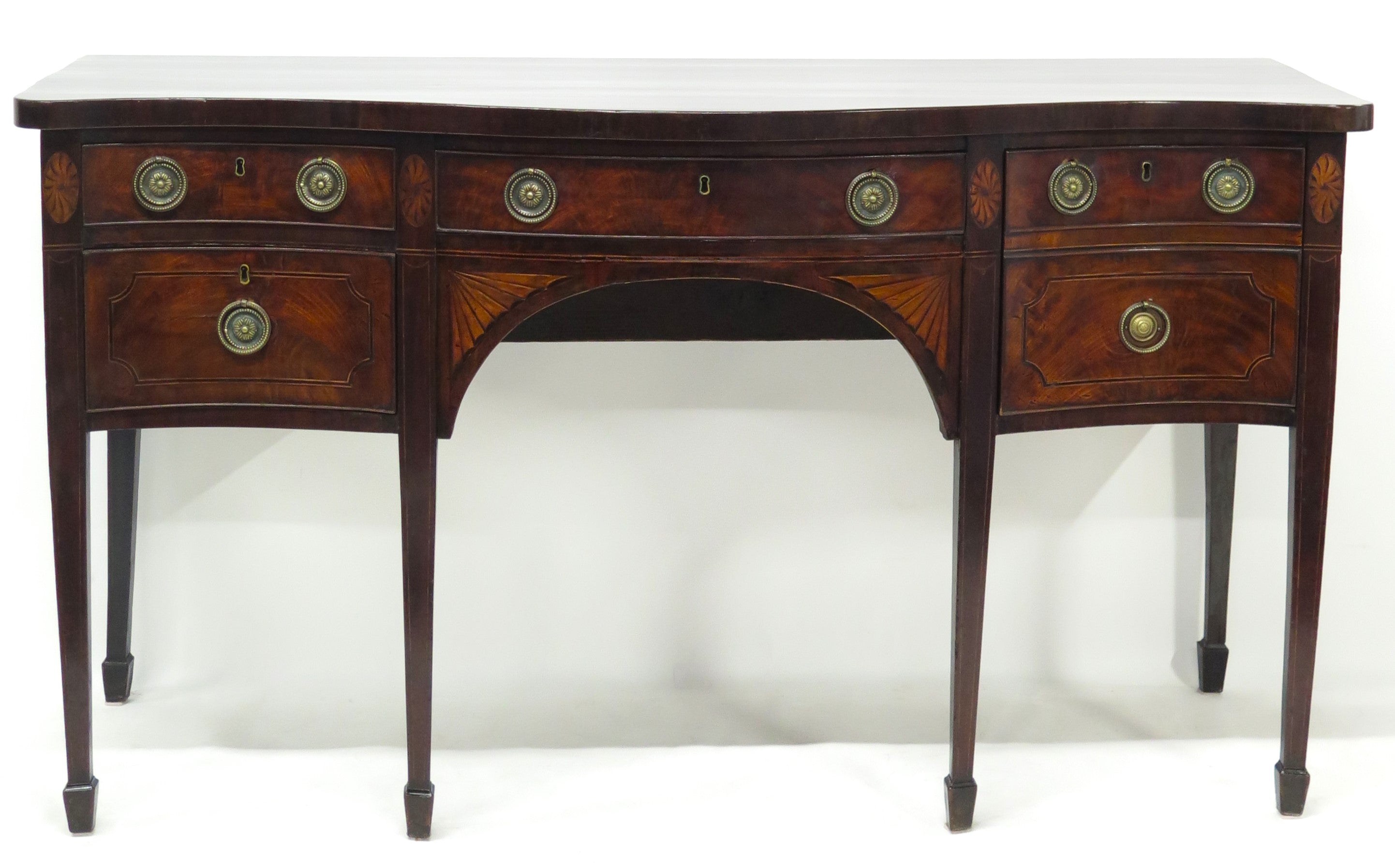 A George III Serpentine Front Mahogany Sideboard