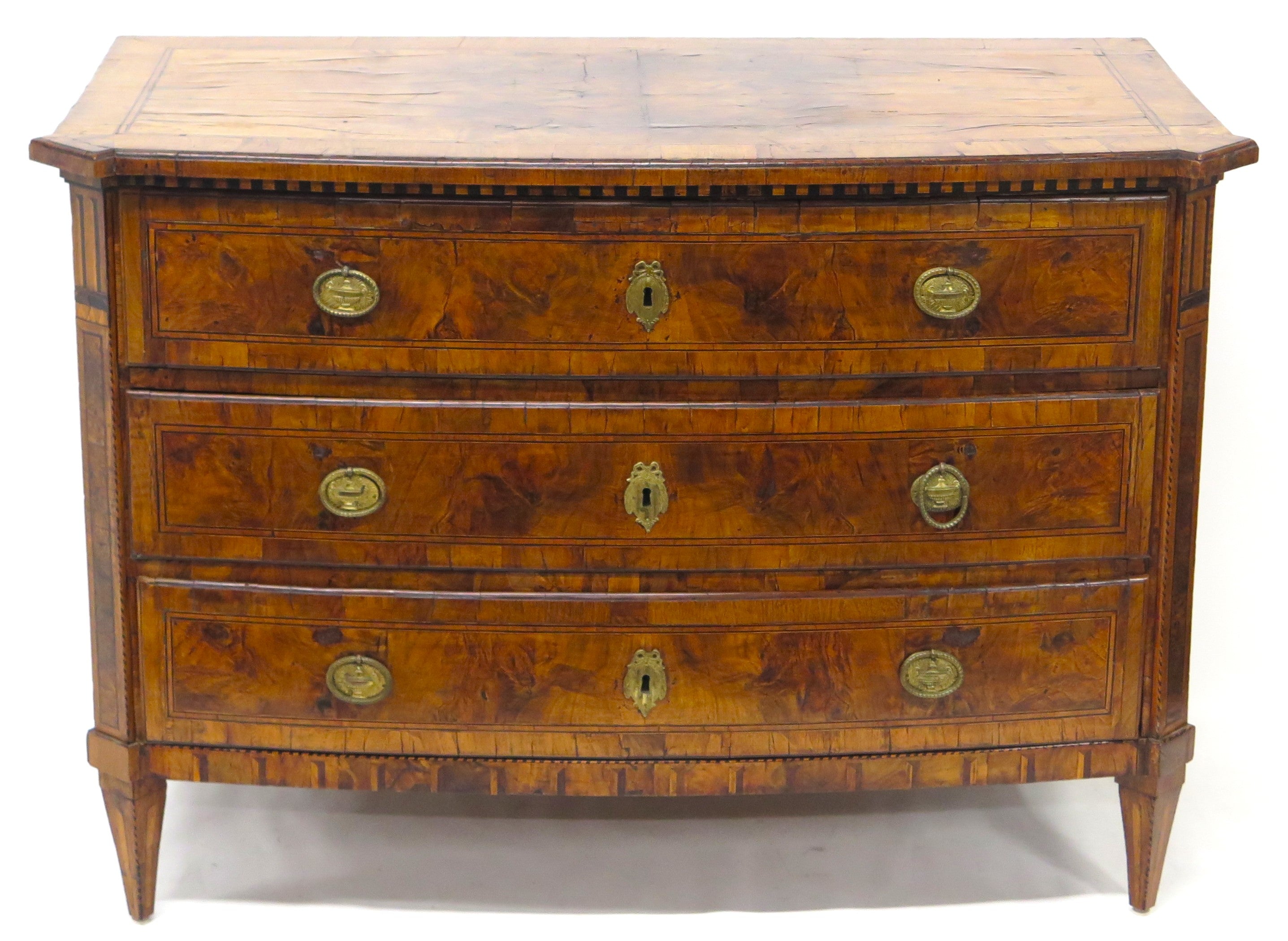 An 18th  Century Italian Three Drawer Chest