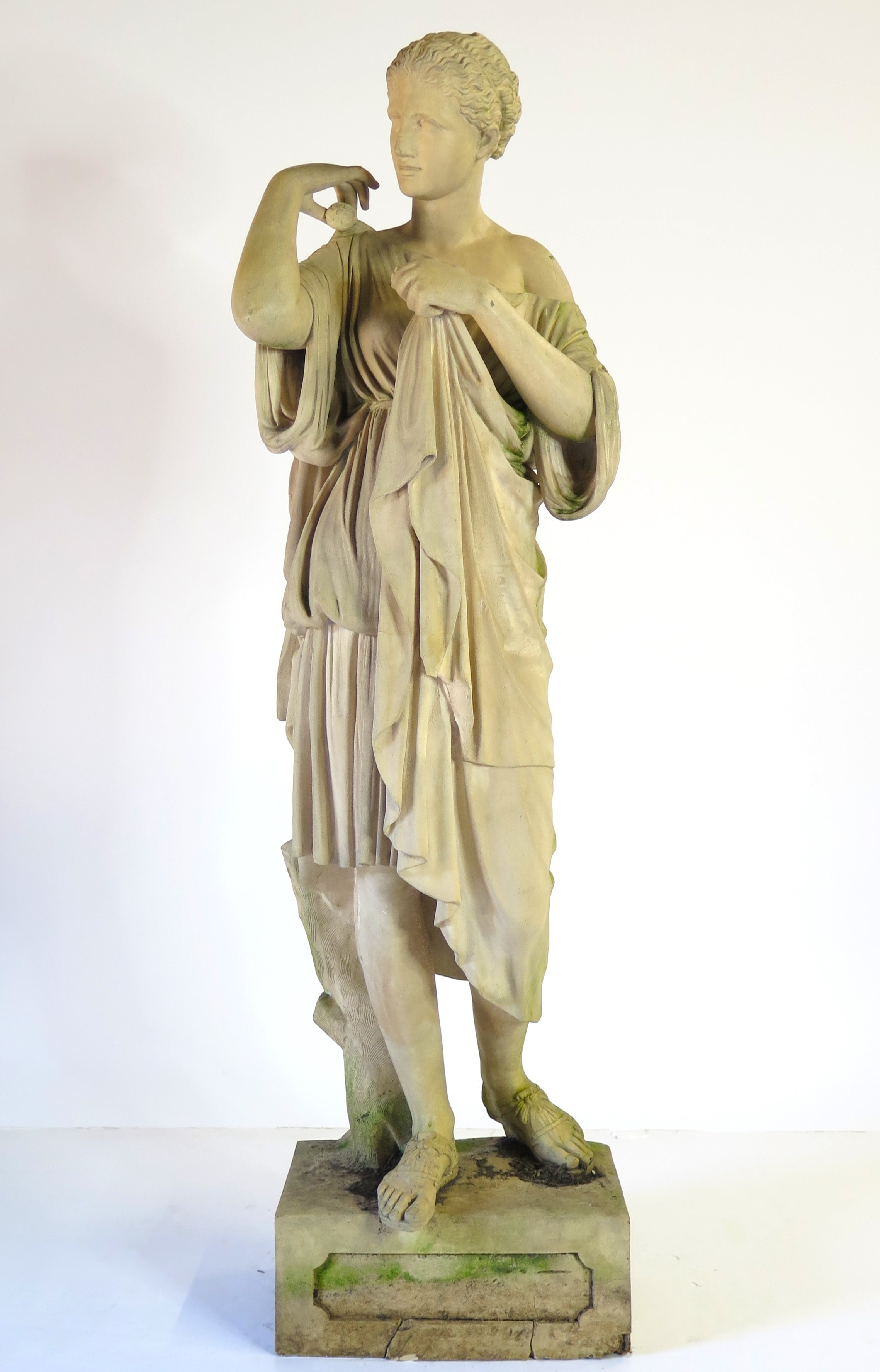 Diana de Gabies Terracotta Statue by Brault and Gilardoni, France