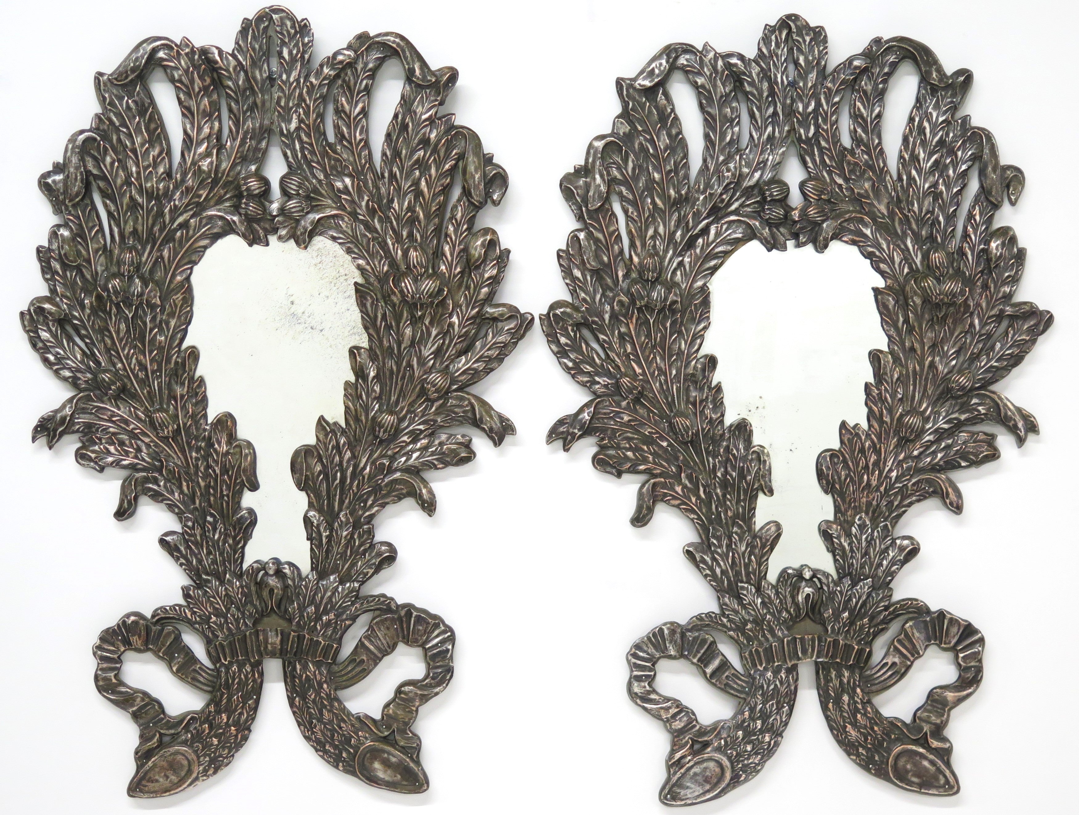 A Pair of Silver Plate Mirrors