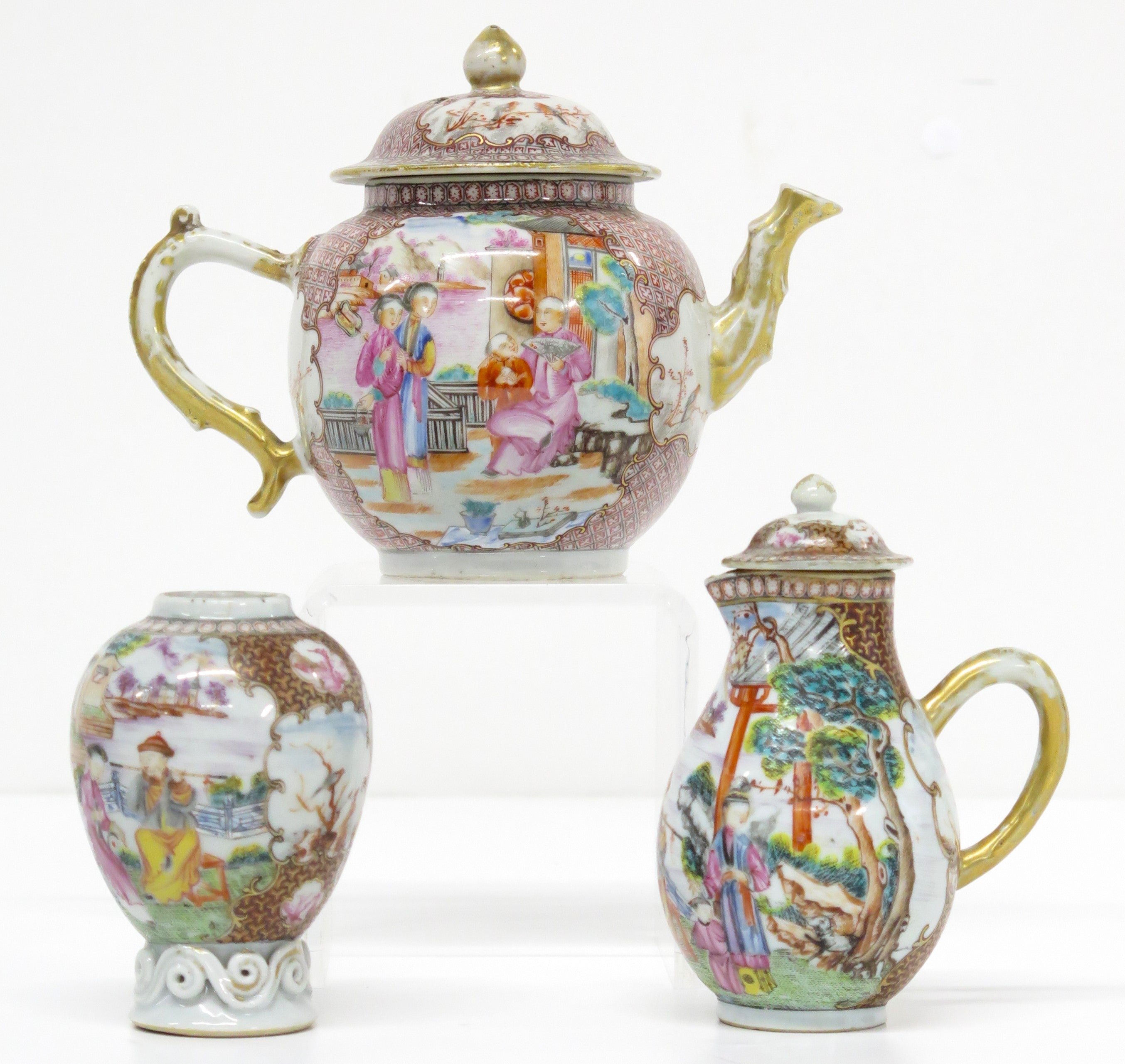 Chinese Export Tea Set, Rockefeller Pattern