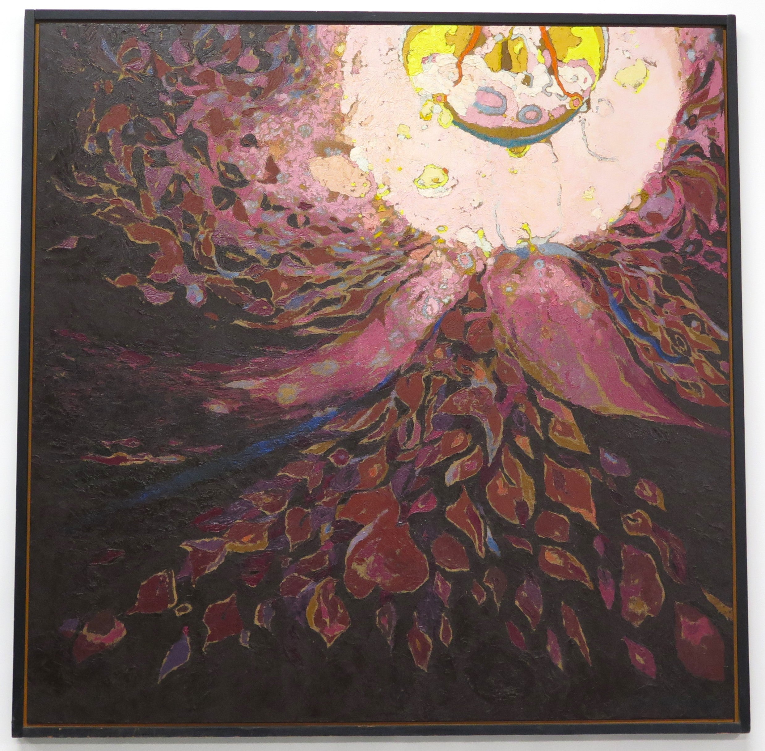 Oil on Board "Black Flight of the Cosmic Trigeskiss Leaves"