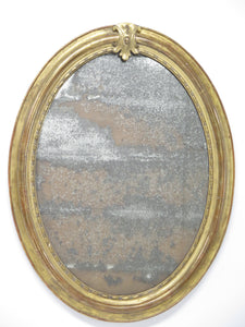 George III Oval Giltwood Mirror