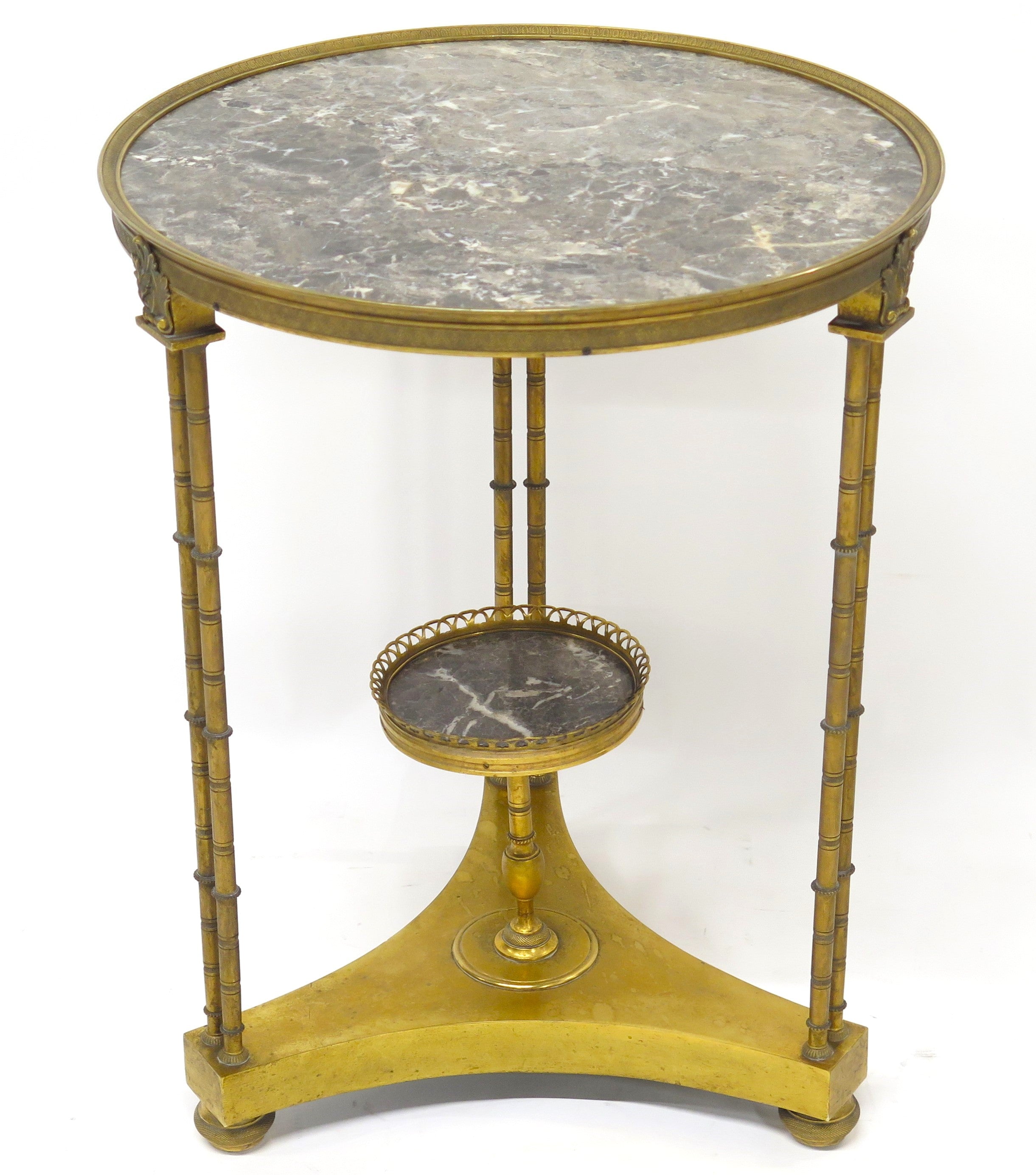 A Louis XVI Style Gilt Bronze Gueridon