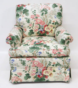 Down Filled Club Chair with Rolled Arms