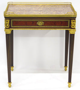 A Very Fine French 19th Century Ormolu-mounted Mahogany and kingwood Table à écrire ( Writing Table ) in the Louis XVI Style