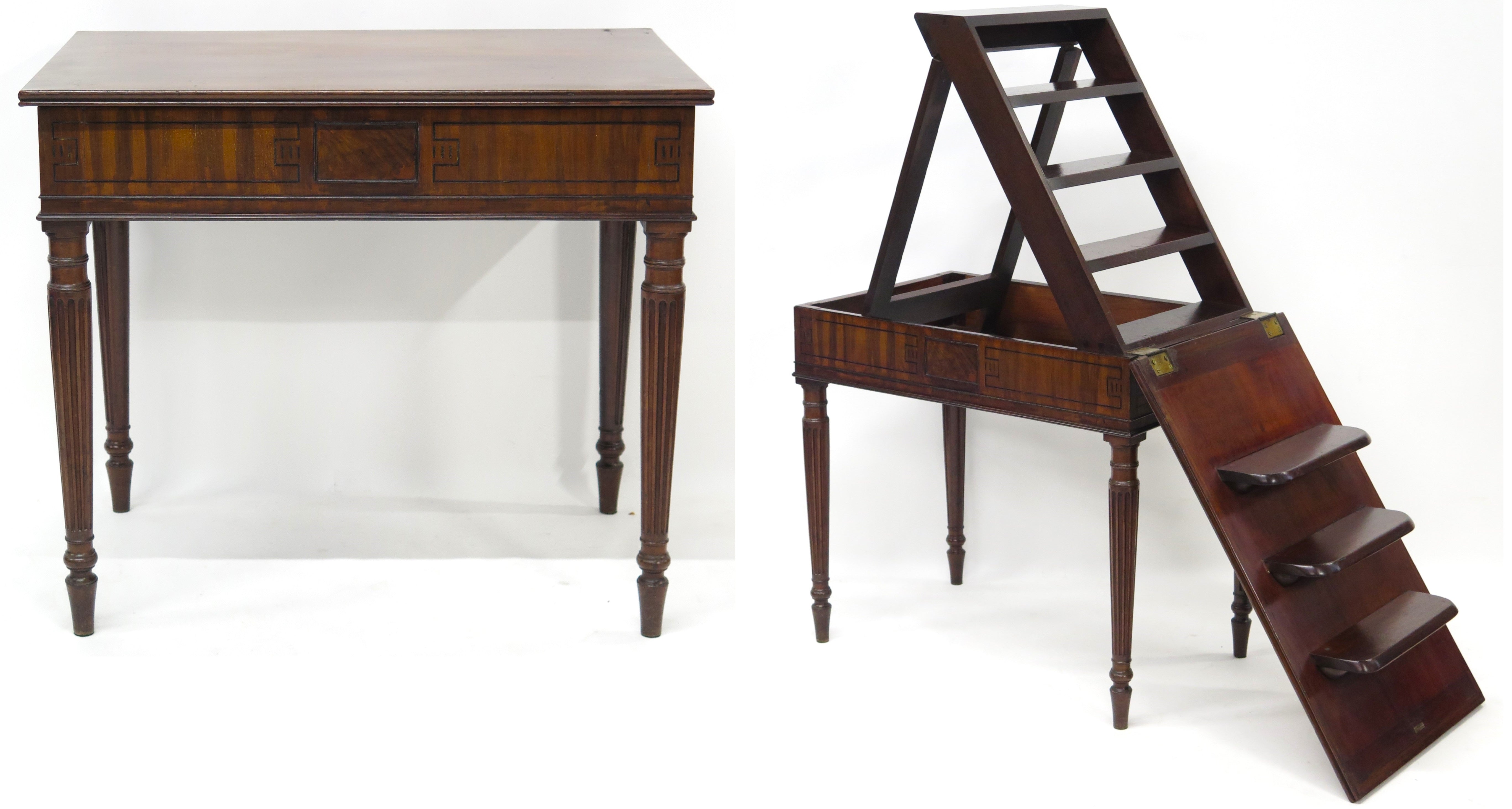 A George III Mahogany Metamorphic Library Table