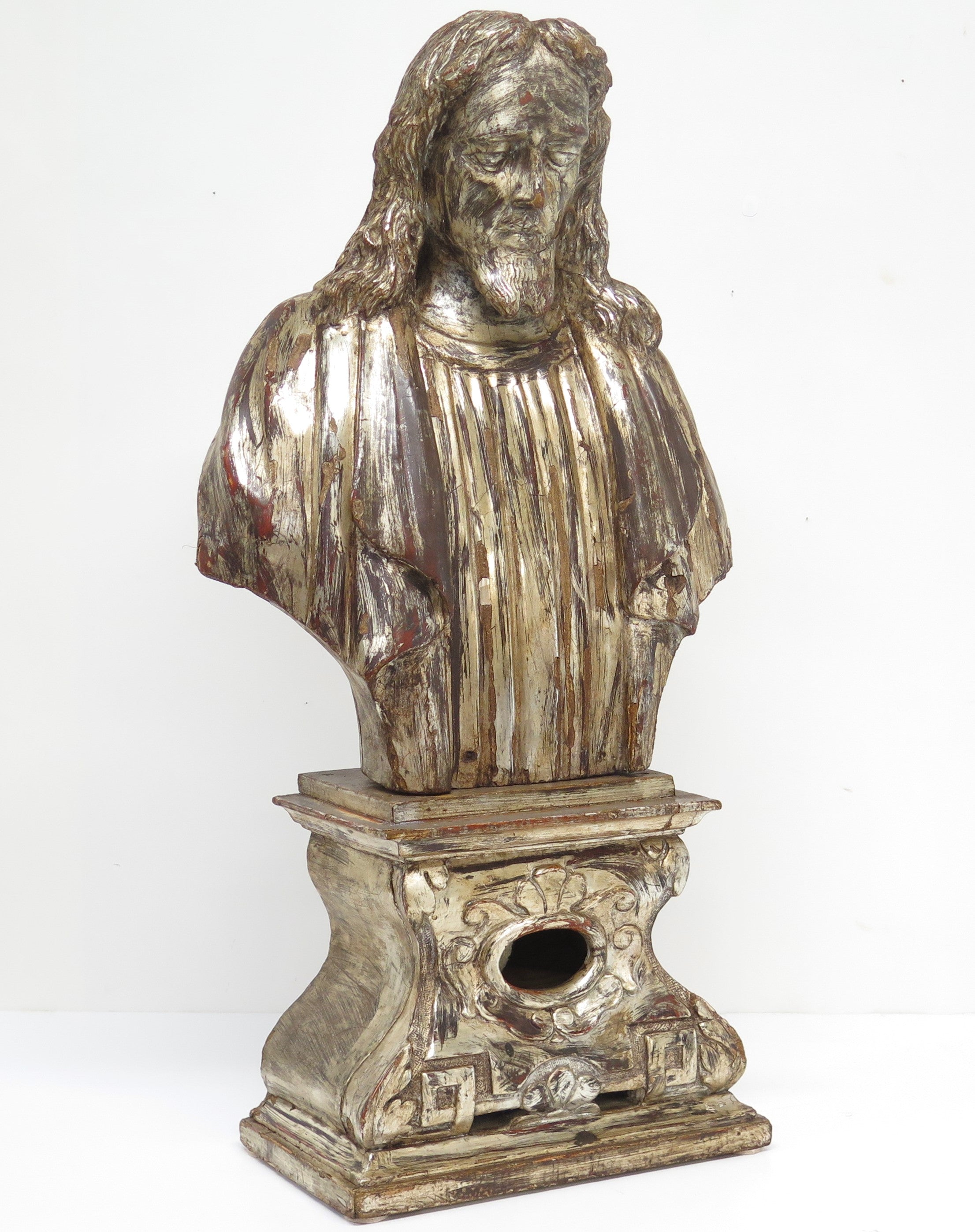 1# 18th Century Italian Silver Gilt Reliquary Bust