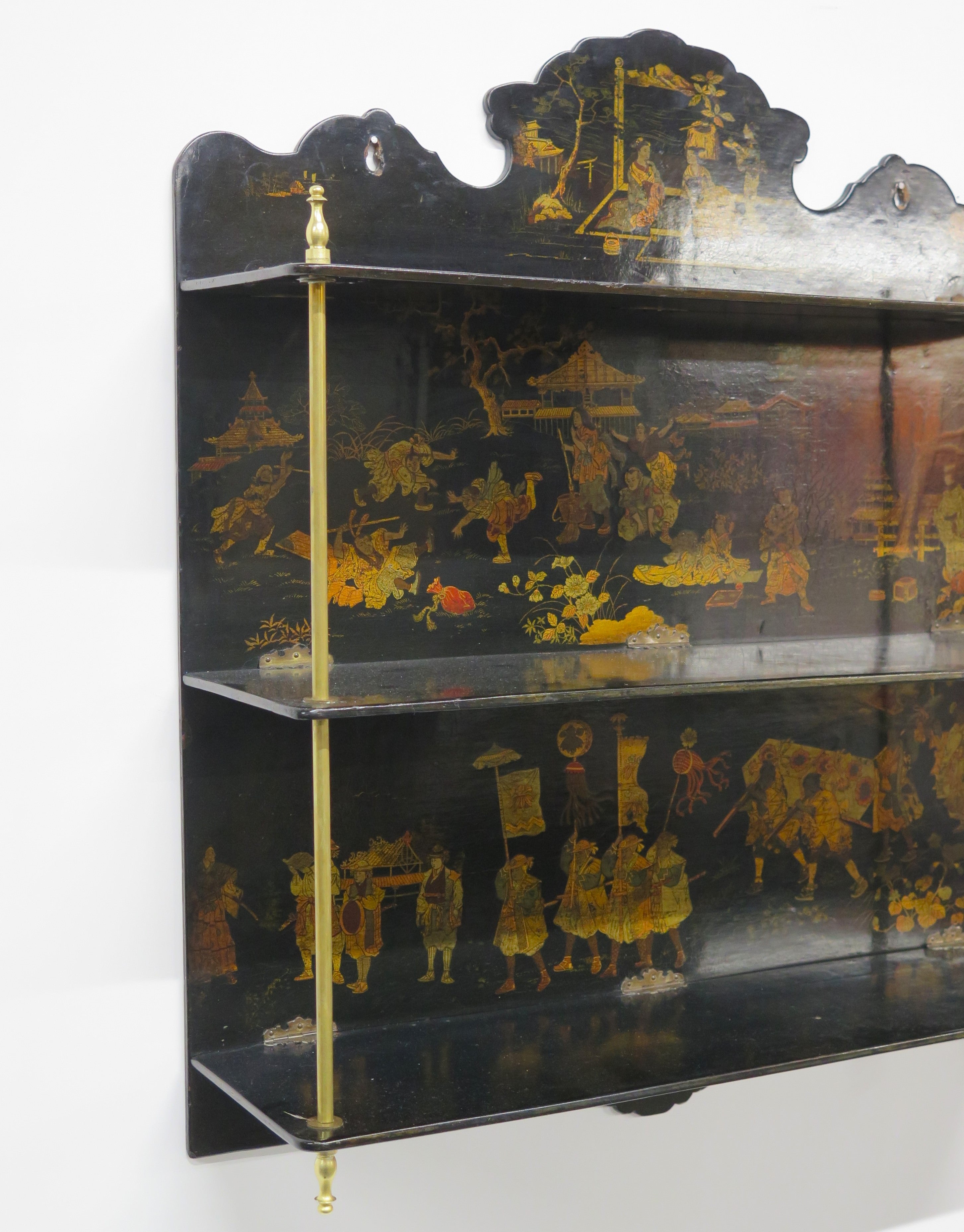 Late 19th Century French Shelf with Chinoiserie Decoration