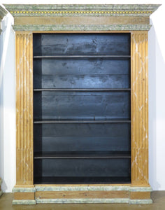 Faux Marble and Parcel Gilt Bookcase / Cupboard