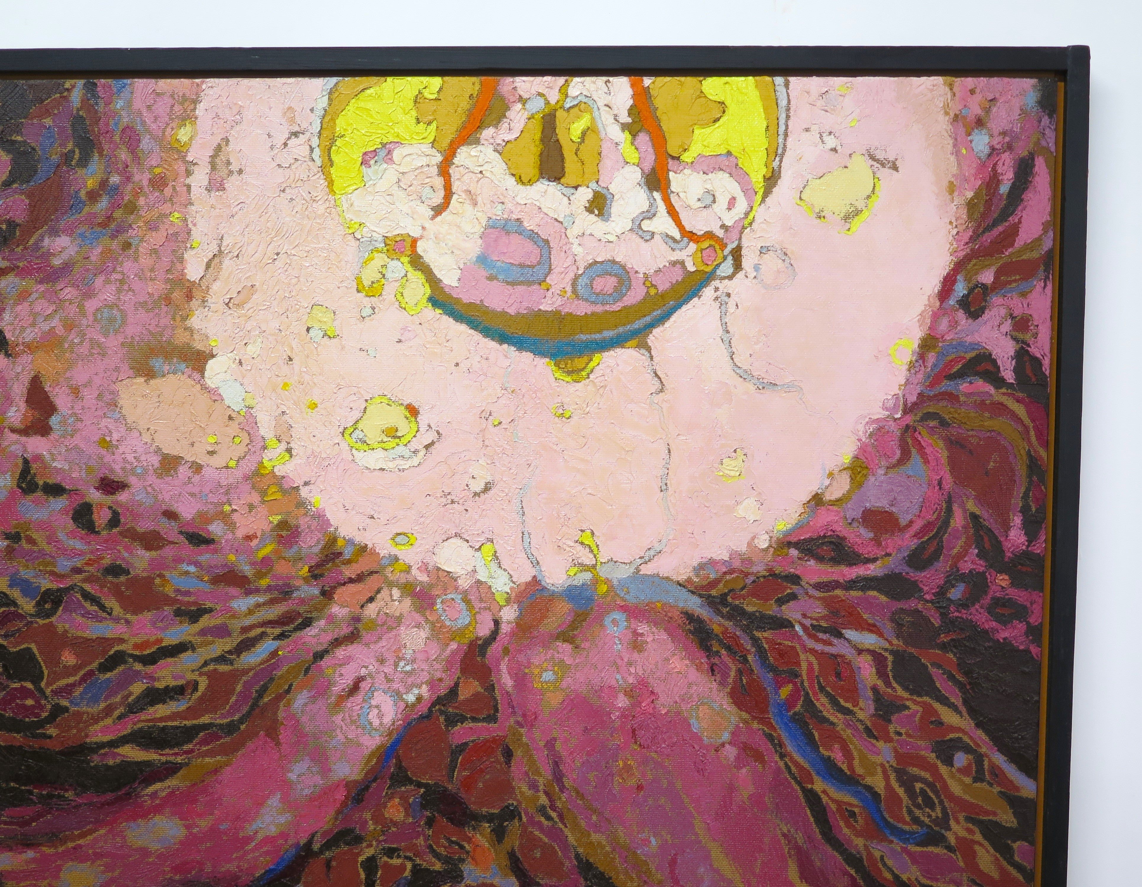 Oil on Board "Black Flight of the Cosmic Trigeskiss Leaves"