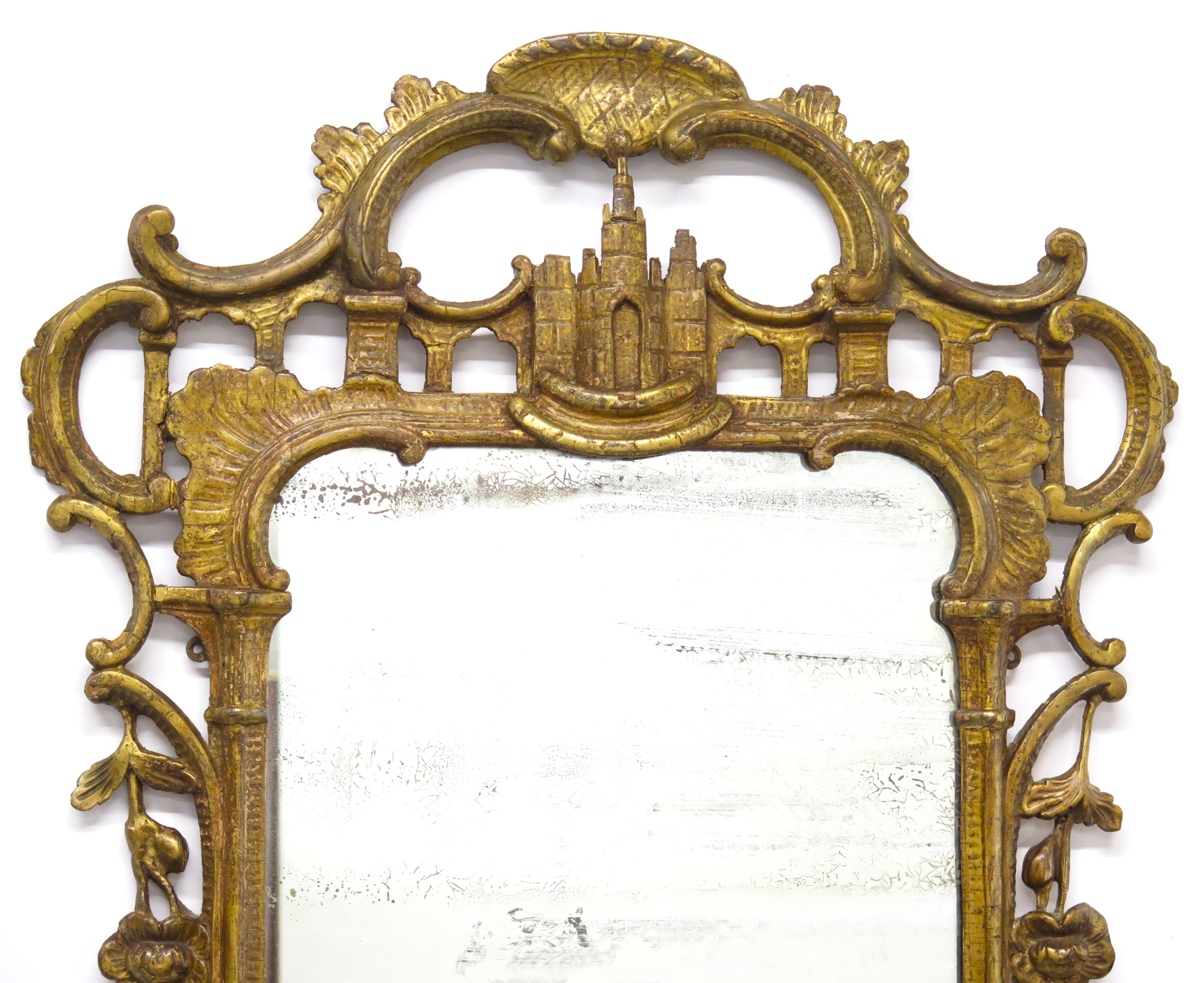 Mid-18th Century Irish Giltwood Wall Mirror